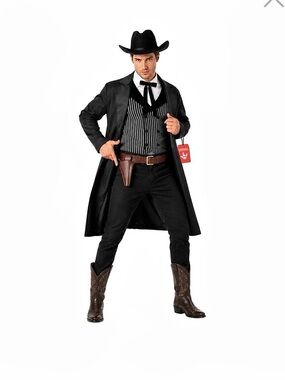 MorphCostumes Western Sheriff Costume Men's Black Sz L